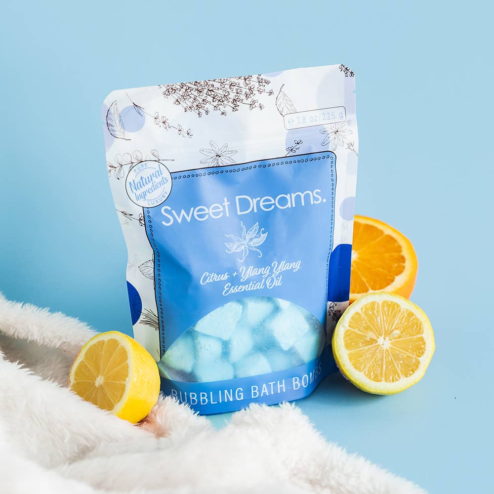 Bag of soothing bath bombs